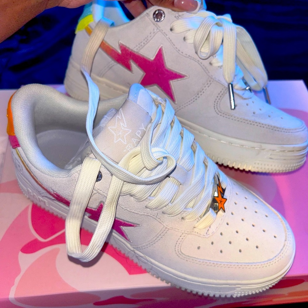 Bathing ape shoes size 5 basically brand new worn twice.